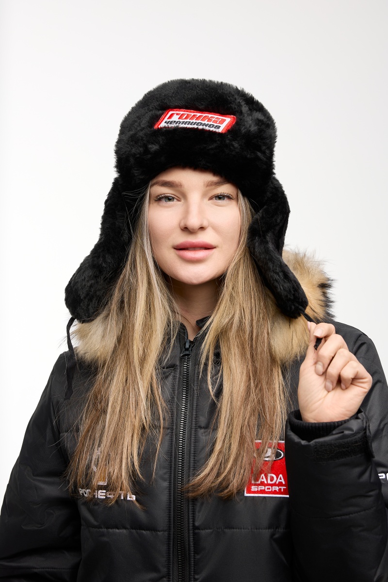 Шапка ушанка "Гонка чемпионов"