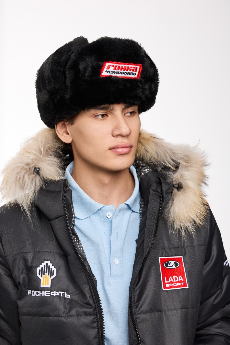 Шапка ушанка "Гонка чемпионов"