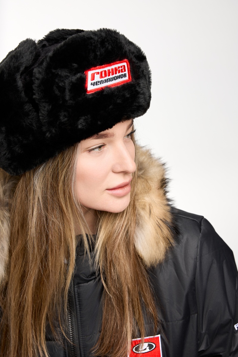 Шапка ушанка "Гонка чемпионов"