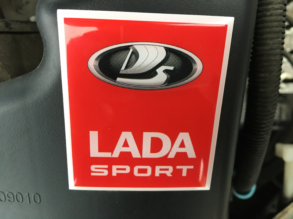 Наклейка 3D "LADA Sport" 65Х55